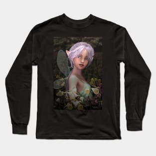 Cute fairy with flowers Long Sleeve T-Shirt